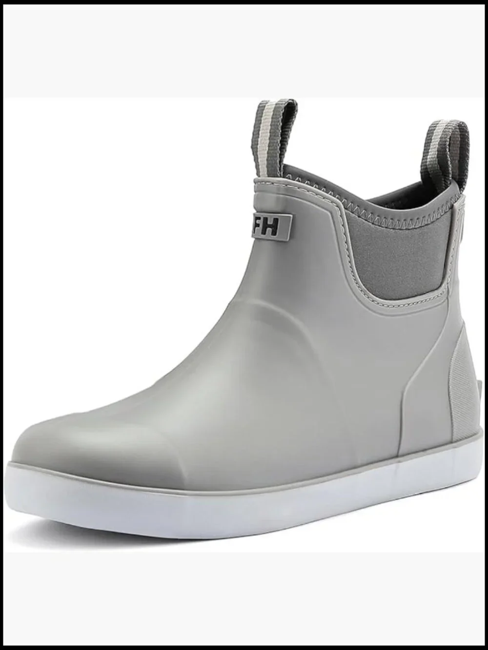 Waterproof Ankle Rain Boots Men Anti-Slip Traction Outdoor Rubber Fishing